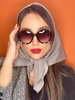 عینک آفتابی مشکی گرد دخترانه برند بانگ a114