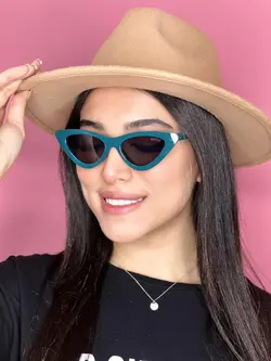 عینک آفتابی دخترانه برند گوچی سبز گربه ای a109