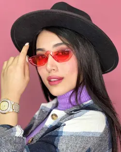 عینک فشن دخترانه قرمز برند گوچی پیرسینگ دار uv400