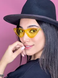 عینک شب دخترانه مارک چنل زرد uv400
