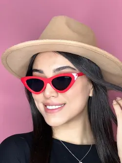 عینک آفتابی مدل جدید زنانه گوچی قرمز v3 گربه ای