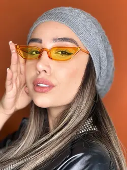 عینک گربه ای دخترانه رنگ زرد مارگ گوچی