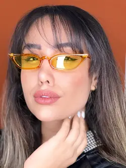 عینک گربه ای دخترانه رنگ زرد مارگ گوچی