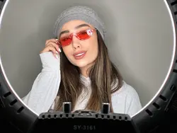 عینک آفتابی ترند قرمز گوچی پرسینگ دار