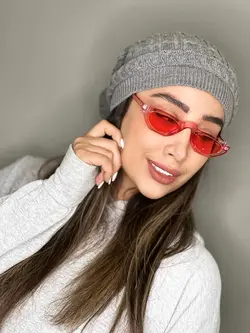 عینک آفتابی ترند قرمز گوچی پرسینگ دار