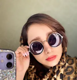 عینک گرد مشکی استارا