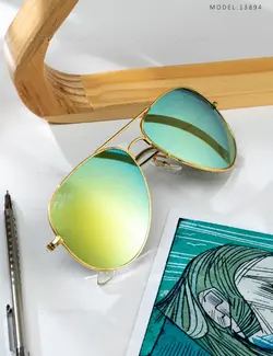 عینک آفتابی مردانه مدل آینه ای RAY BAN خلبانی