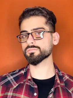 عینک طبی مردانه زرشکی پرادا قابلیت 360 درجه