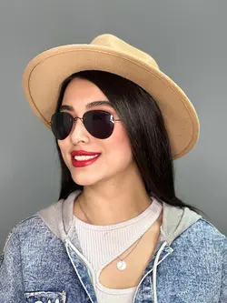 عینک دودی زنانه مشکی خلبانی برند جیوانی