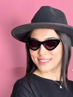 عینک آفتابی گربه ای مشکی زنانه برند چنل