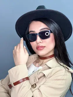 عینک دودی مشکی اورجینال زنانه برند a158 spy