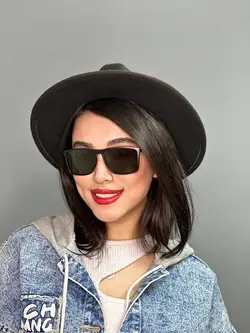 عینک آفتابی زنانه اصل مشکی برند a154 ray ban