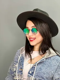 عينک آفتابی گرد سبز دخترانه ری بن a143