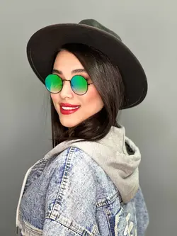 عينک آفتابی گرد سبز دخترانه ری بن a143