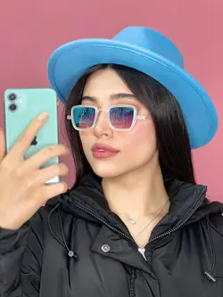 عینک دودی مربعی جدید دخترانه یووی400