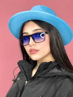 عینک زمستانی مستطیلی دخترانه ray ban آبی uv400