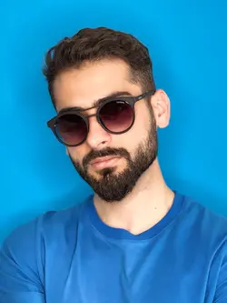 عینک آفتابی مردانه گرد برند لاگوست یووی 400