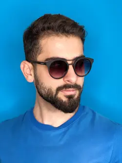 عینک آفتابی مردانه گرد برند لاگوست یووی 400