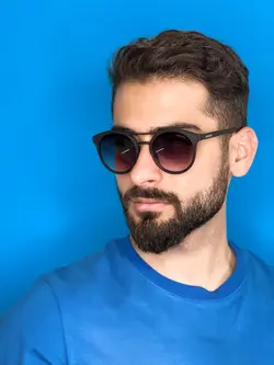 عینک آفتابی مردانه گرد برند لاگوست یووی 400