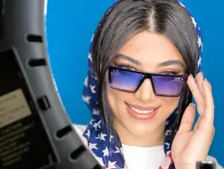 عینک اسپرت tik tok  ابی
