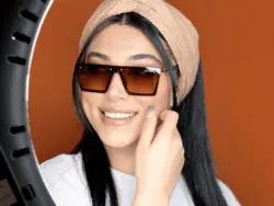 عینک آفتابی مدل جدید قهوه ای زنانه تیک تاک