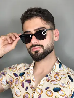 عینک ری بن ویفری دکمه دار پروانه ای