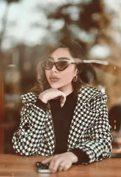 عینک افتابی زنانه جدید مثلثی یووی 400 قهوه ای پلنگی