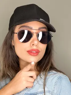 عینک افتابی پلی کربنات دو پل مشکی