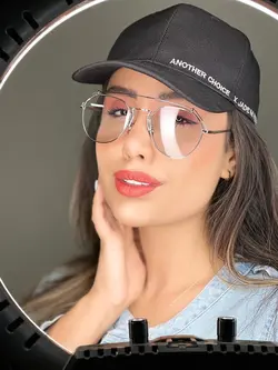 عینک افتابی پلی کربنات دو پل صورتی شفاف