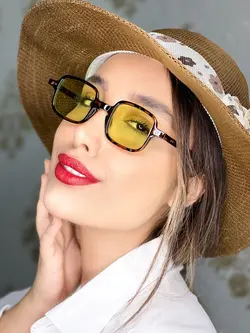 عینک آفتابی زرد زنانه دید در شب چنل