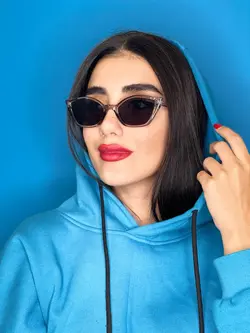 عینک  زنانه اصل یووی 400 گربه ای طوسی مشکی