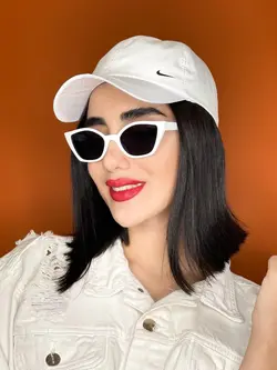 عینک افتابی زنانه اصل گربه ای کائوچویی سفید