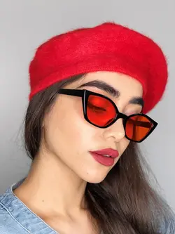 عینک افتابی زنانه اصل گربه ای مشکی قرمز
