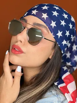 عینک زنانه پلی کربنات دو پل نقره ای