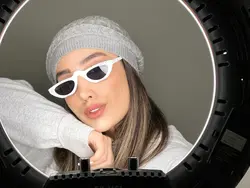 عینک پرسینگ دار سفید
