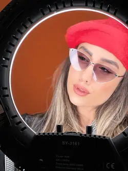 عینک مثلثی زنانه فرم فلزی   گرادیانت