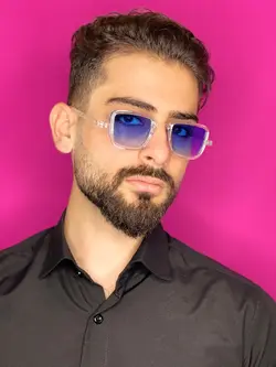 عینک آفتابی مردانه رنگ آبی گوچی