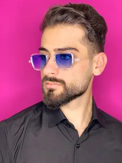 عینک آفتابی مردانه رنگ آبی گوچی