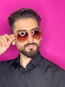 عینک آفتابی مردانه ray ban قهوه ای گرادیانت