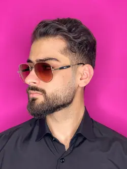 عینک آفتابی مردانه ray ban قهوه ای گرادیانت