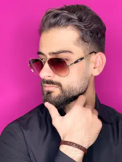 عینک آفتابی مردانه ray ban قهوه ای گرادیانت