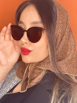 عینک آفتابی یووی 400  گربه ای قهوه ای