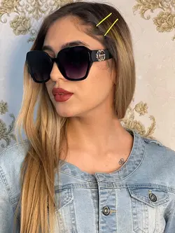 عینک آفتابی زنانه گوچی دسته پهن مشکی