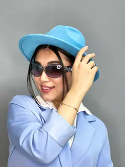 عینک آفتابی زنانه نقره ای بیضی برند سوارسکی یووی400