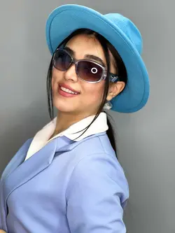 عینک آفتابی زنانه نقره ای بیضی برند سوارسکی یووی400