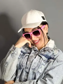 عینک آفتابی زنانه فریم صورتی ری بن ویفری یووی400