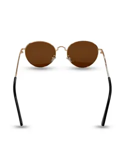 عینک آفتابی زنانه قهوه ای گرد یووی400