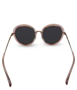 عینک آفتابی زنانه فریم طلایی و و صورتی یووی 400