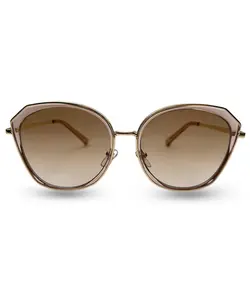 عینک آفتابی زنانه کرمی گربه ای برند بولگاری یووی400