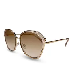 عینک آفتابی زنانه کرمی گربه ای برند بولگاری یووی400